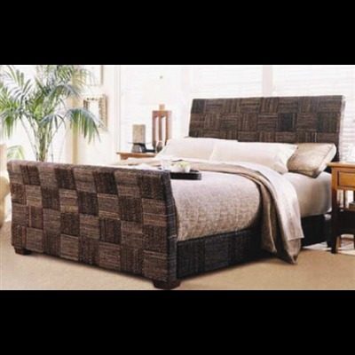 Woven water hyacinth bed frame