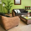 Water hyacinth sofa, armchair and coffee table