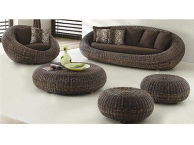 Beautiful rattan and water hyacinth sofa set