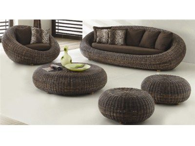 Beautiful rattan and water hyacinth sofa set