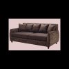 Woven water hyacinth or rattan sofa dark brown