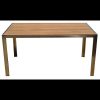 Danish designer table stainless steel and teak