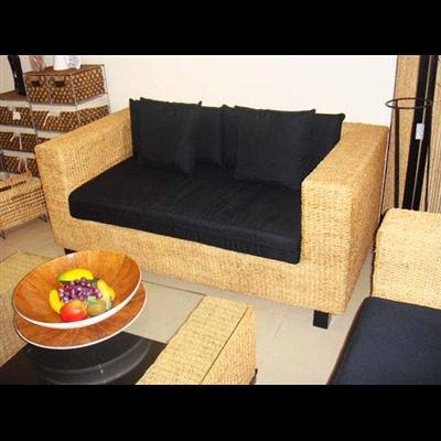 Natural color water hyacinth sofa