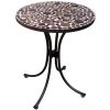 Round mosaic table "bubbles" pattern