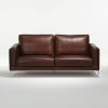 Auteuil brown - sofa in premium leather - French Design by Bernard Masson