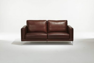 Auteuil brown - sofa in premium leather - French Design by Bernard Masson