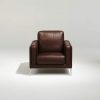 Auteuil brown - armchair in premium leather - French Design by Bernard Masson