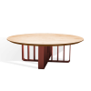 Awarded round solid wood coffe table Lamello