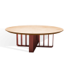 Awarded round solid wood coffe table Lamello