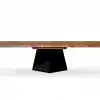 Solid wood dining table oak and walnut RODAM tiles 1