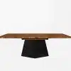 Solid wood dining table oak and walnut RODAM tiles 11
