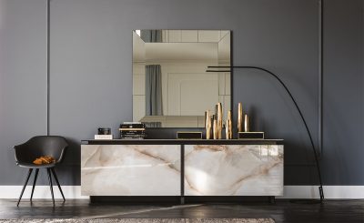 Ceramic sideboard designed by Andrea Lucatello