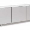 White glass sideboard