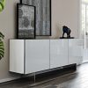 White glass modern sideboard