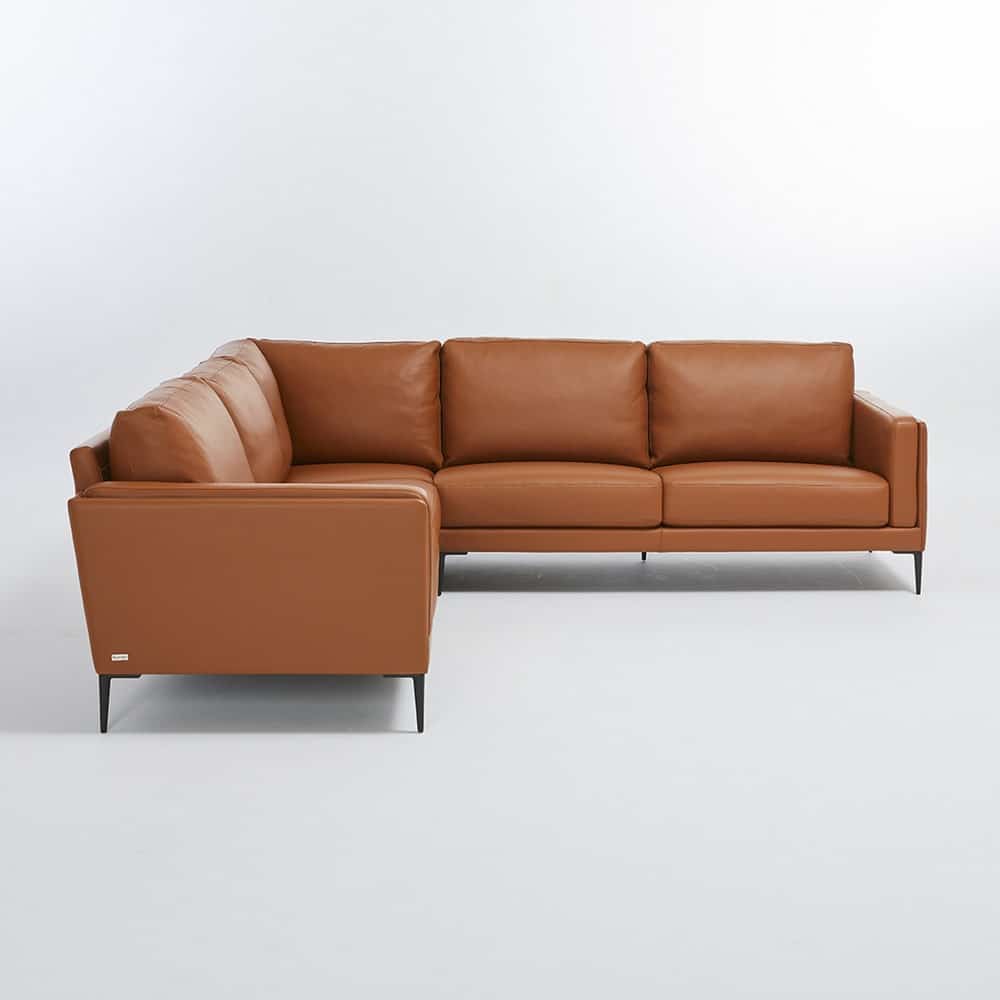 Auteuil Red Leather Sofa French Design