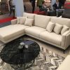 Luxury corner fabric sofa made in France