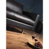 Danish black leather sofa