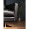 Scandinavian black leather sofa (zoom arm rest)