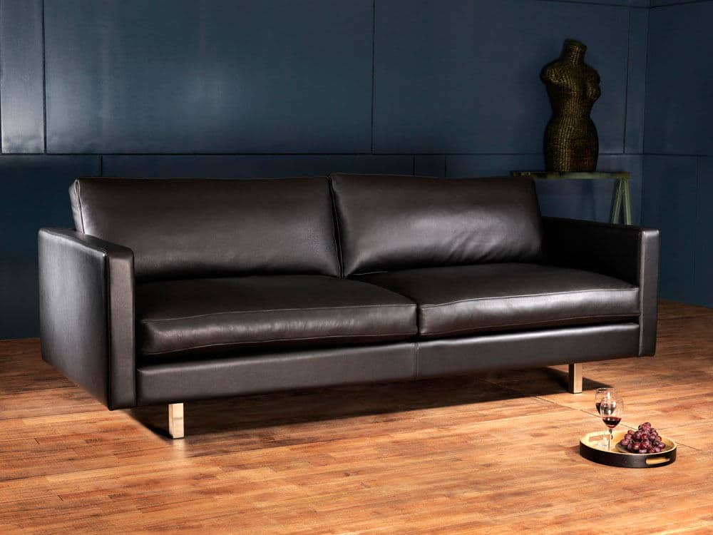 Scandinavian Designer Leather Sofa, High End Leather Furniture Manufacturers