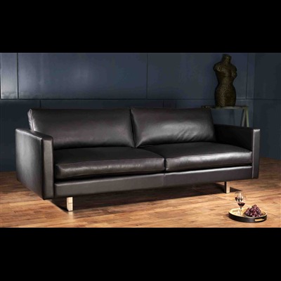 Canapé design et haut de gamme en cuir noir