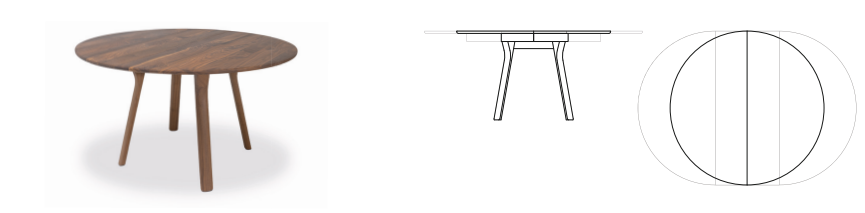 Solid wood table SUMI