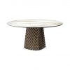 Modern ceramic dining table glass base