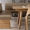 Modern luxurious dining chair in walnut and oak 11
