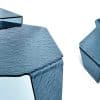 Chimera hammered glass coffee table luxury Italian design 1