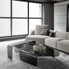 Chimera hammered glass coffee table luxury Italian design 6
