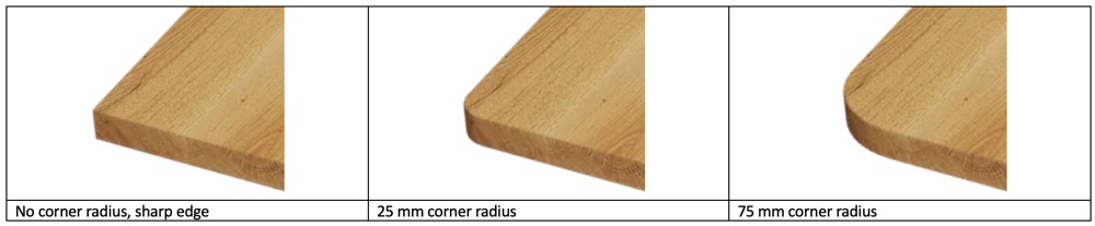 solid wood table corners ASC MZ EN