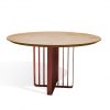 Designer round solid wood dining table Lamello 8
