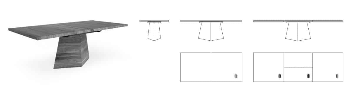 Diamond solid wood dining table dimensions