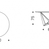Skorpio ceramic round table dimensions