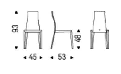 High-end dining chair dimensions Kay