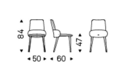 Ginger luxury dining chair dimensions
