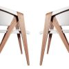 Double white coloured designer chairs