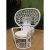 Peacock armchair white rattan