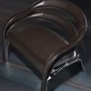 Fettuccini chair by Vladimir Kagan modern design leather and metal chair
