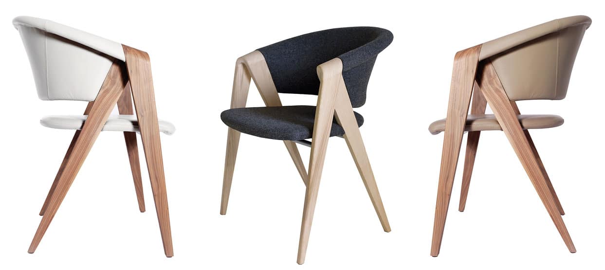 Designer walnut armchairs, absolute luxury