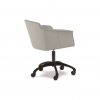 Glove leather armchair with wheel Tyler