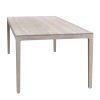 Handcrafted grey solid oak dining table AEREO ASC