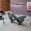 Luxury glass table Hystrix Italian design 13