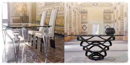 Luxury furniture made with Murano Glass