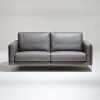 Grey leather sofa, luxury and design made in France