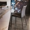 Italian leather chair:armchair Norma Couture6