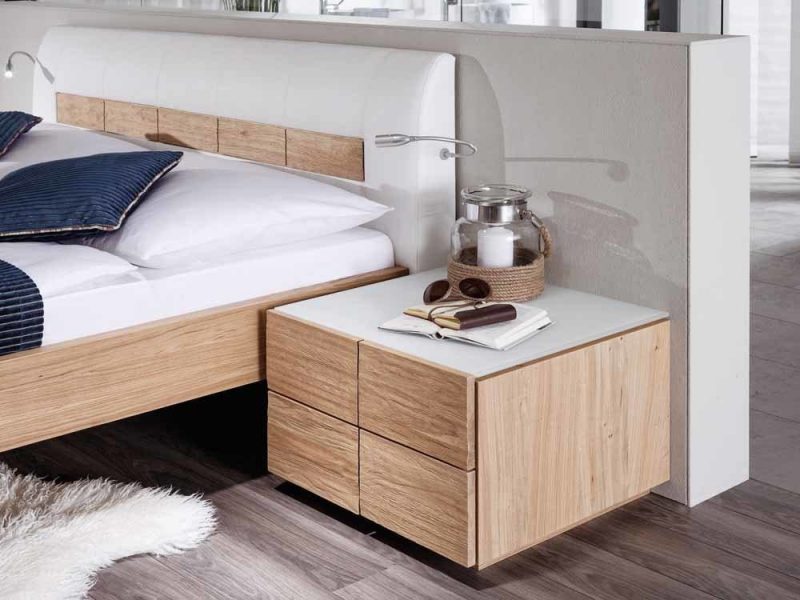Designer oak nightstand