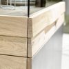 Designer cabinet and highboard designed by Martin Ballendat oak and walnut contemporary metal accents
