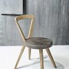 Designer triangle chair walnut or oak wood German design