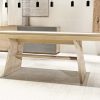 High-end furniture in oak - front view table - German design