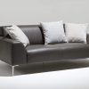 Brown chocolate leather designer corner sofa made in France 2